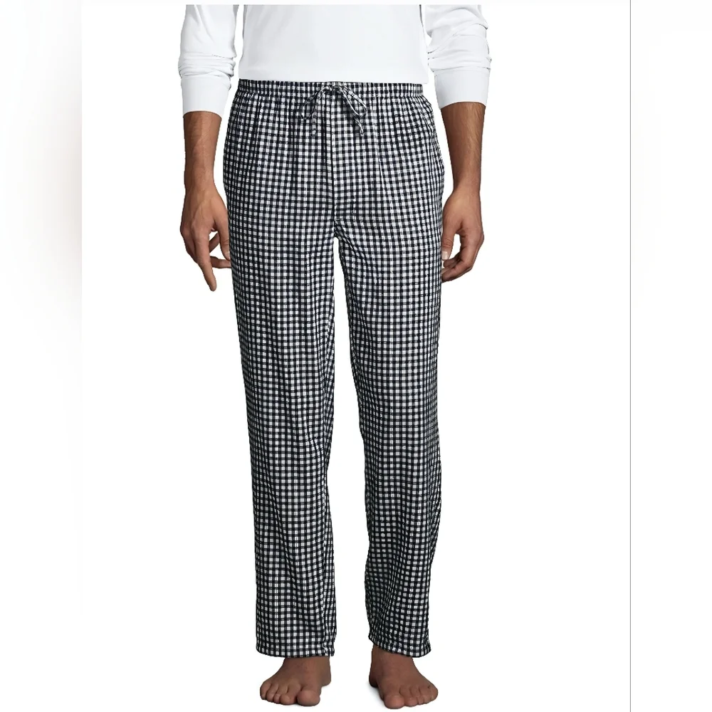 Lands'End Draper James Blue Checkered Pajama Pants Size XL NWOT AN-1425